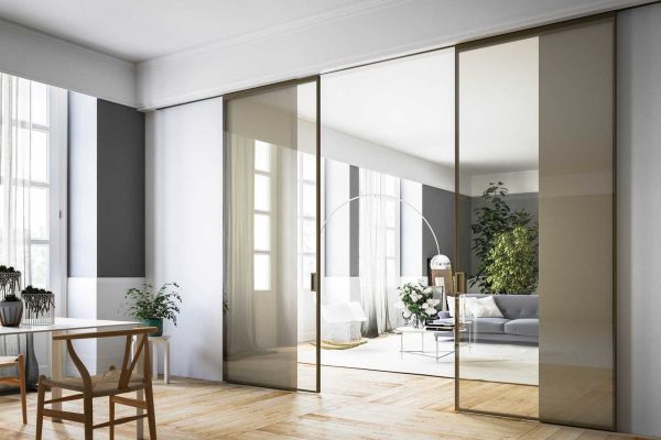 Раздвижные стеклянные двери в Минске